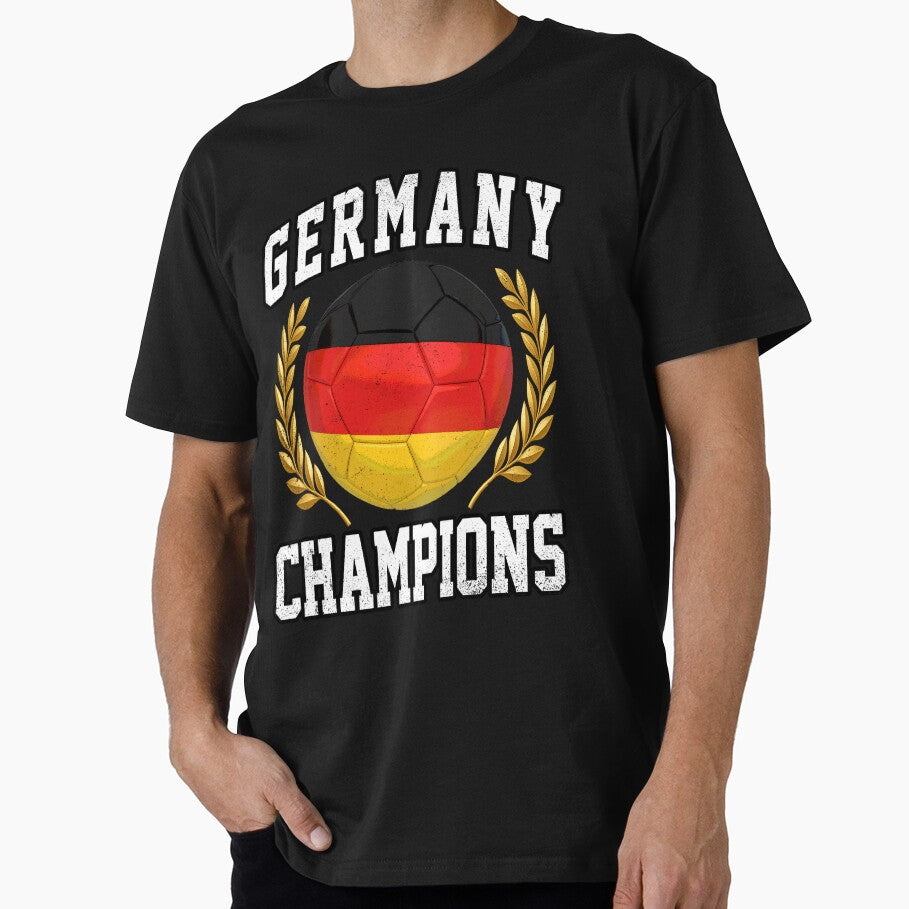 SOCCER BALL FLAG CHAMPIONS - GERMANY - Fans and Teams for Men and Women T-shirt by wallsandpatts - T-Shirt, Sweatshirt, Hoodie