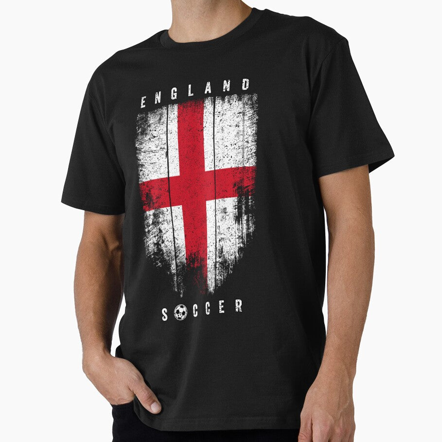 SOCCER TEAMS VERTICAL FLAG - ENGLAND - Fans and Teams for Men and Women T-shirt by wallsandpatts - T-Shirt, Sweatshirt, Hoodie