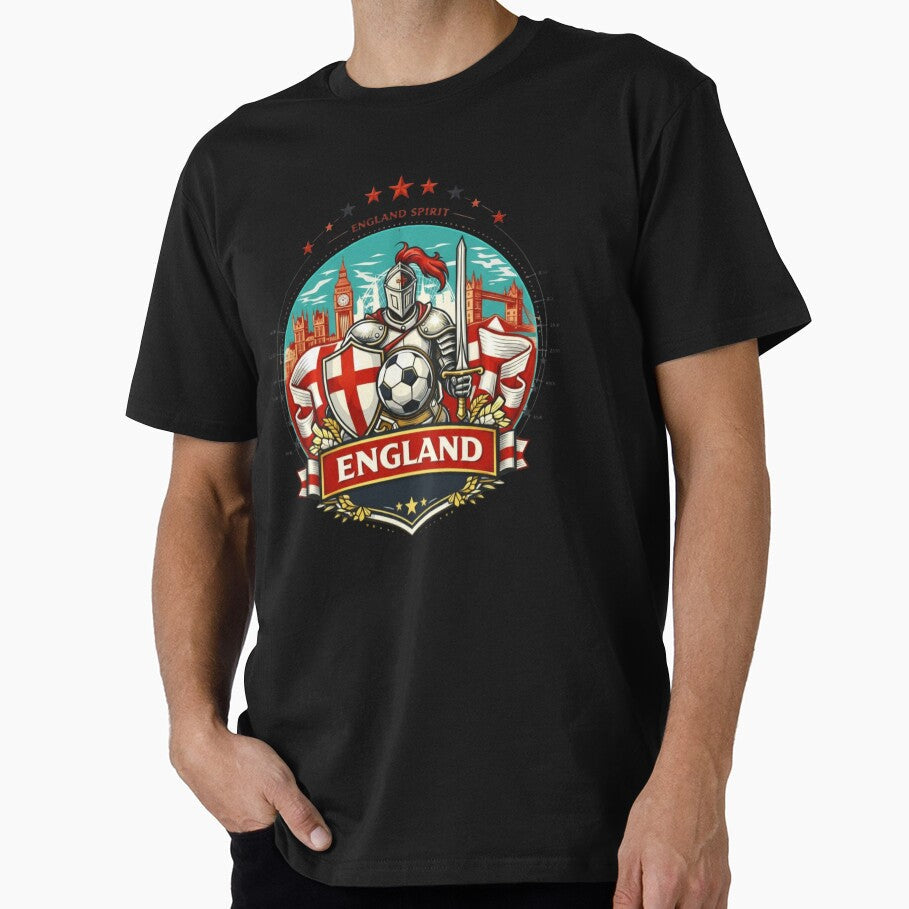 Copy of England Football Fans 2026  Represent Football Knight shield by Inner Flame Studio - T-Shirt, Sweatshirt, Hoodie