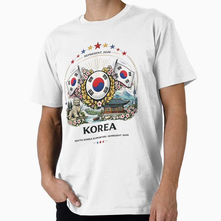 Korea Supporters 2026  Taegeuk Blossom Football Fan Art by Inner Flame Studio Unisex T-shirt, Sweatshirt, Hoodie, Long Sleeve Tee - T-Shirt, Sweatshirt, Hoodie