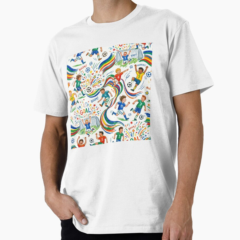 GOAL! Colorful Kids Soccer Celebration Pattern by TaiwanMemory Unisex T-shirt, Sweatshirt, Hoodie, Long Sleeve Tee - T-Shirt, Sweatshirt, Hoodie