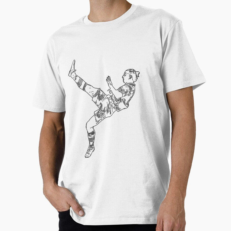 Zlatan Ibrahimovic Bicycle Karate Kick Sweden goal Line Art Black minimal by 442workshop Unisex T-shirt, Sweatshirt, Hoodie, Long Sleeve Tee - T-Shirt, Sweatshirt, Hoodie
