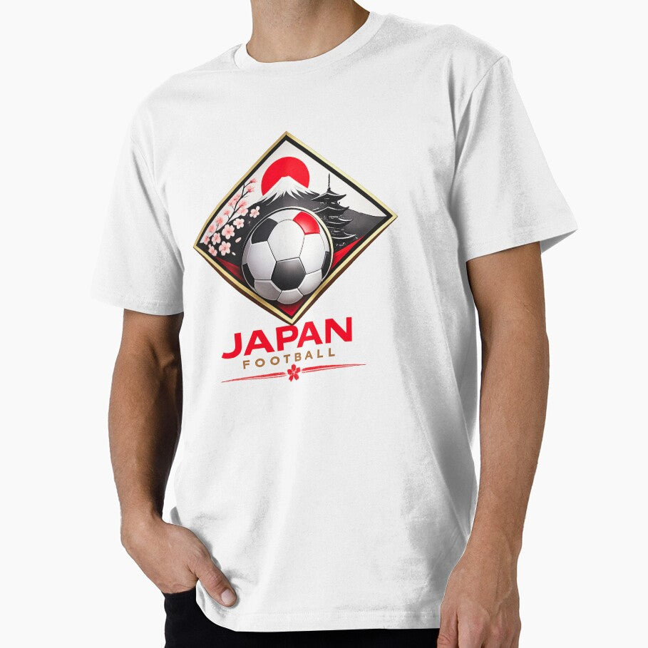 Japan Football Ultra Modern Minimal Soccer Design by TKOprintdesigns Unisex T-shirt, Sweatshirt, Hoodie, Long Sleeve Tee - T-Shirt, Sweatshirt, Hoodie