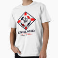 England Football Ultra Modern Minimal Color Blast Soccer Design by TKOprintdesigns Unisex T-shirt, Sweatshirt, Hoodie, Long Sleeve Tee - T-Shirt, Sweatshirt, Hoodie