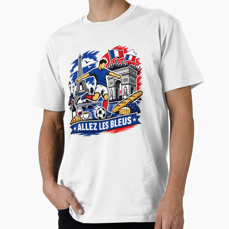 Allez Les Bleus by Shabrinox Unisex T-shirt, Sweatshirt, Hoodie, Long Sleeve Tee - T-Shirt, Sweatshirt, Hoodie