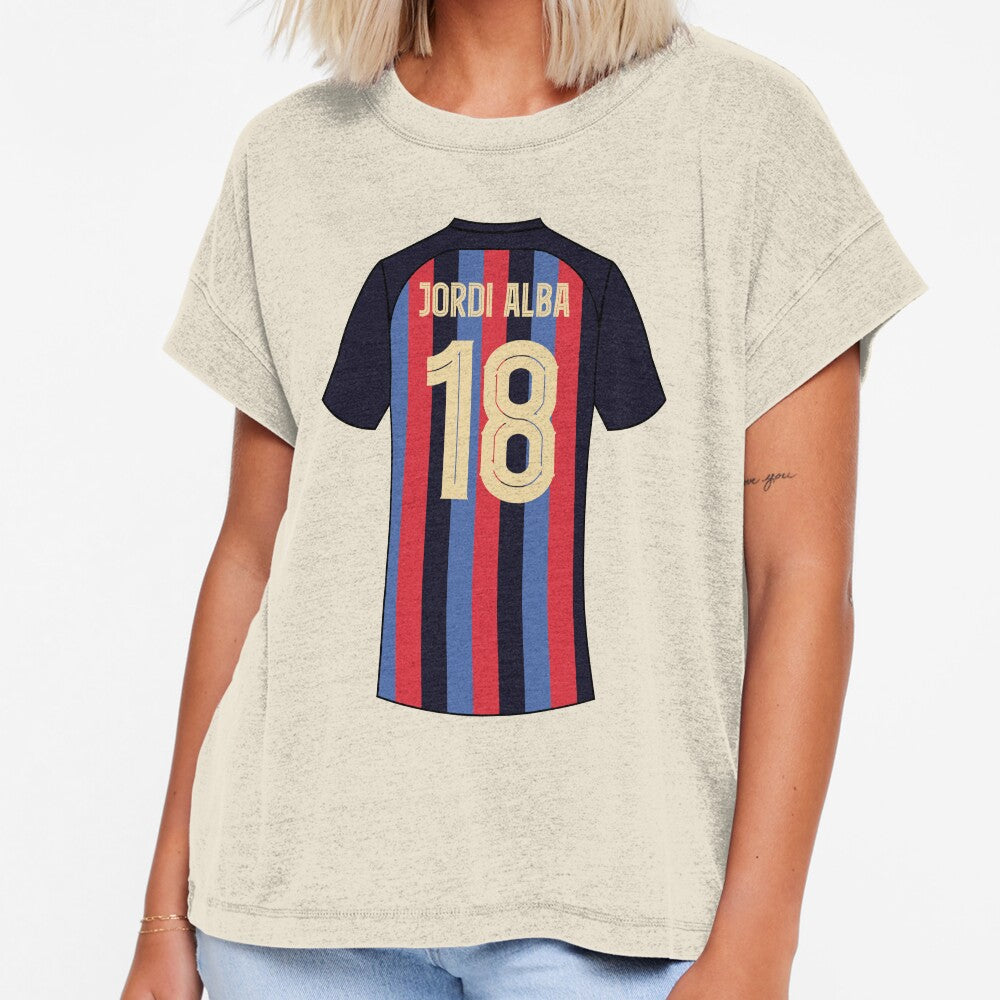 Jordi alba Barcelona football jersey number 18 by Justtrendytees Unisex T-shirt, Sweatshirt, Hoodie, Long Sleeve Tee - T-Shirt, Sweatshirt, Hoodie