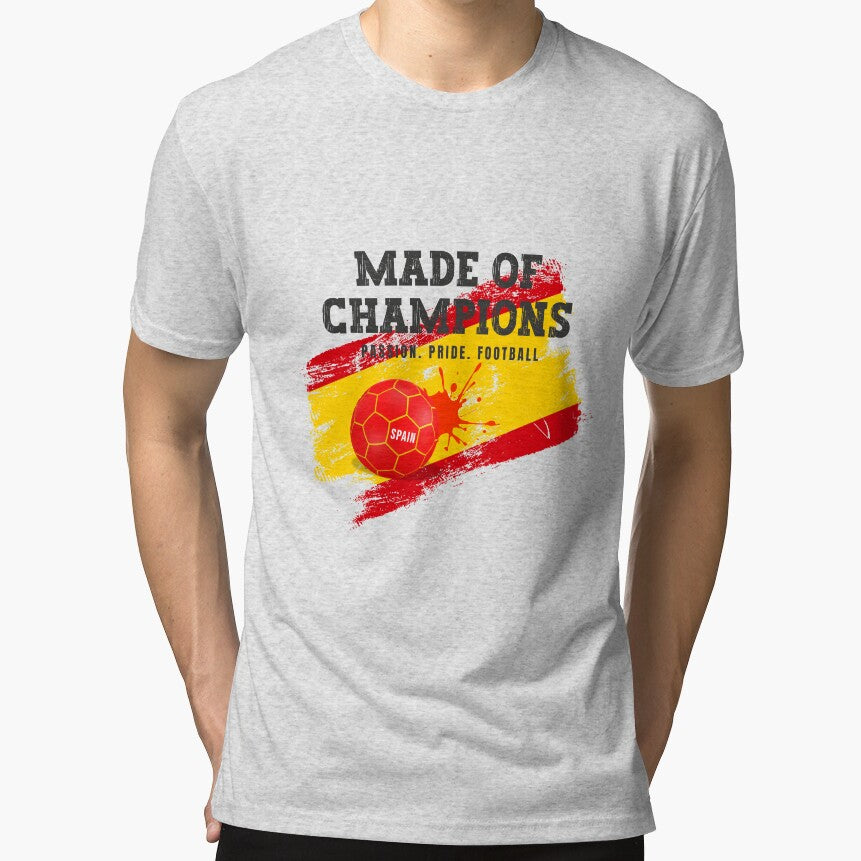 Spain Football Pride T-Shirt for Soccer Fans by PodXDesigns Unisex T-shirt, Sweatshirt, Hoodie, Long Sleeve Tee - T-Shirt, Sweatshirt, Hoodie