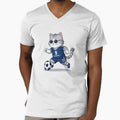 France Soccer Cat Sprinting  Les Bleus Number 9 Cartoon by David Mateo ArtWorks Unisex T-shirt, Sweatshirt, Hoodie, Long Sleeve Tee - T-Shirt, Sweatshirt, Hoodie