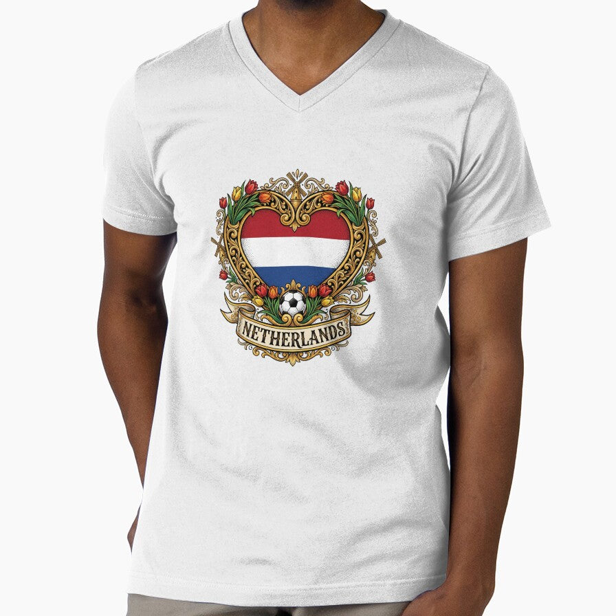 Netherlands Heart Tulips Windmill  Soccer World Cup 2026 by David Mateo ArtWorks Unisex T-shirt, Sweatshirt, Hoodie, Long Sleeve Tee - T-Shirt, Sweatshirt, Hoodie