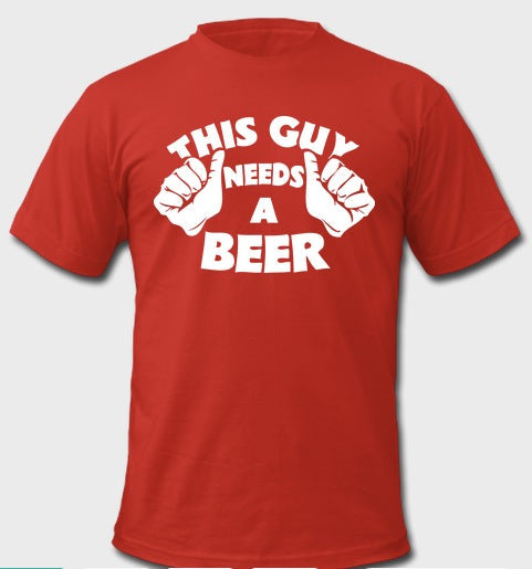 This Guy Needs Beer Half Sleeve Red T-Shirts, Hoodie, Sweatshirt - T-Shirt, Sweatshirt, Hoodie
