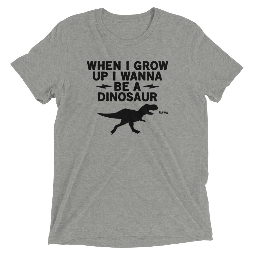 When I Grow Up I Wanna Be Dinosaur Tri Blend T-Shirts, Hoodie, Sweatshirt - T-Shirt, Sweatshirt, Hoodie
