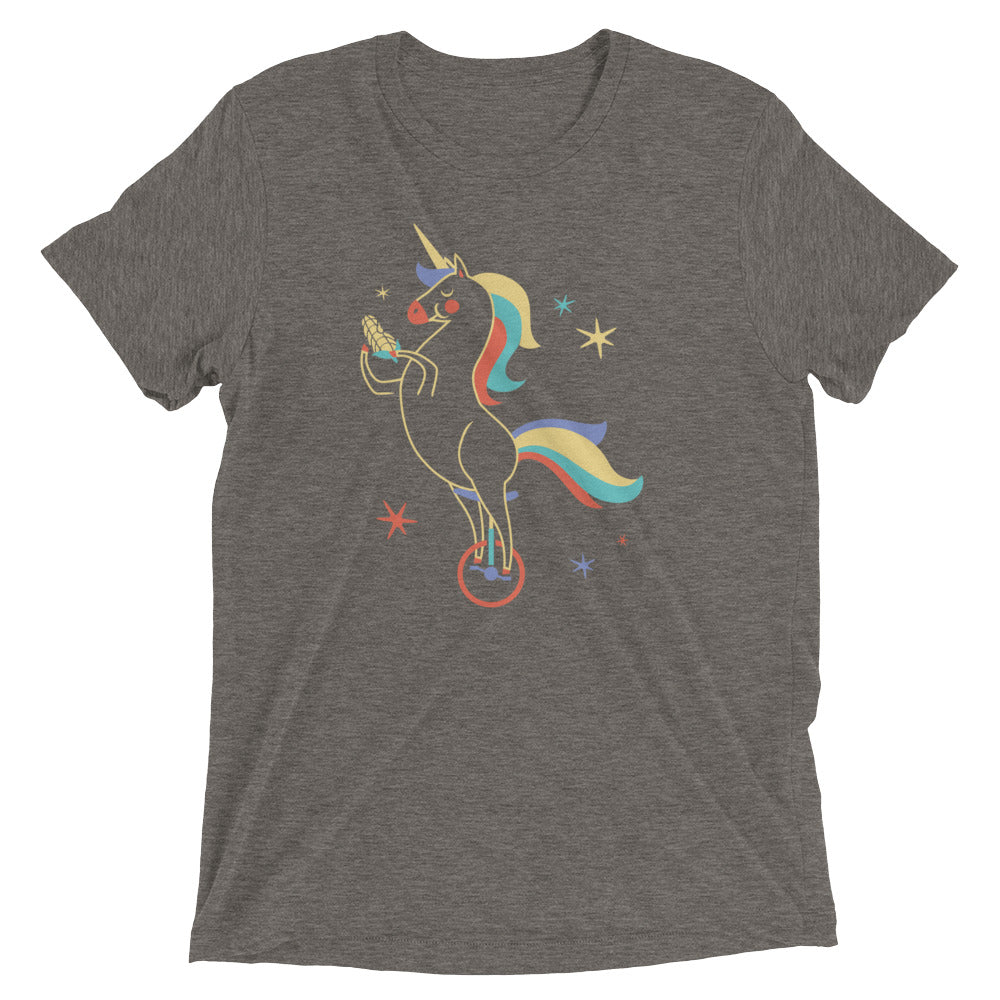 Unicycling Unicorn Corn Tri Blend T-Shirts, Hoodie, Sweatshirt - T-Shirt, Sweatshirt, Hoodie
