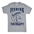 Mens Funny T Shirts Fishing Is My Therapy Sarcastic Fish Graphic Novelty Tee for Unisex T-shirt, Sweatshirt, Hoodie, Long Sleeve Tee - T-Shirt, Sweatshirt, Hoodie