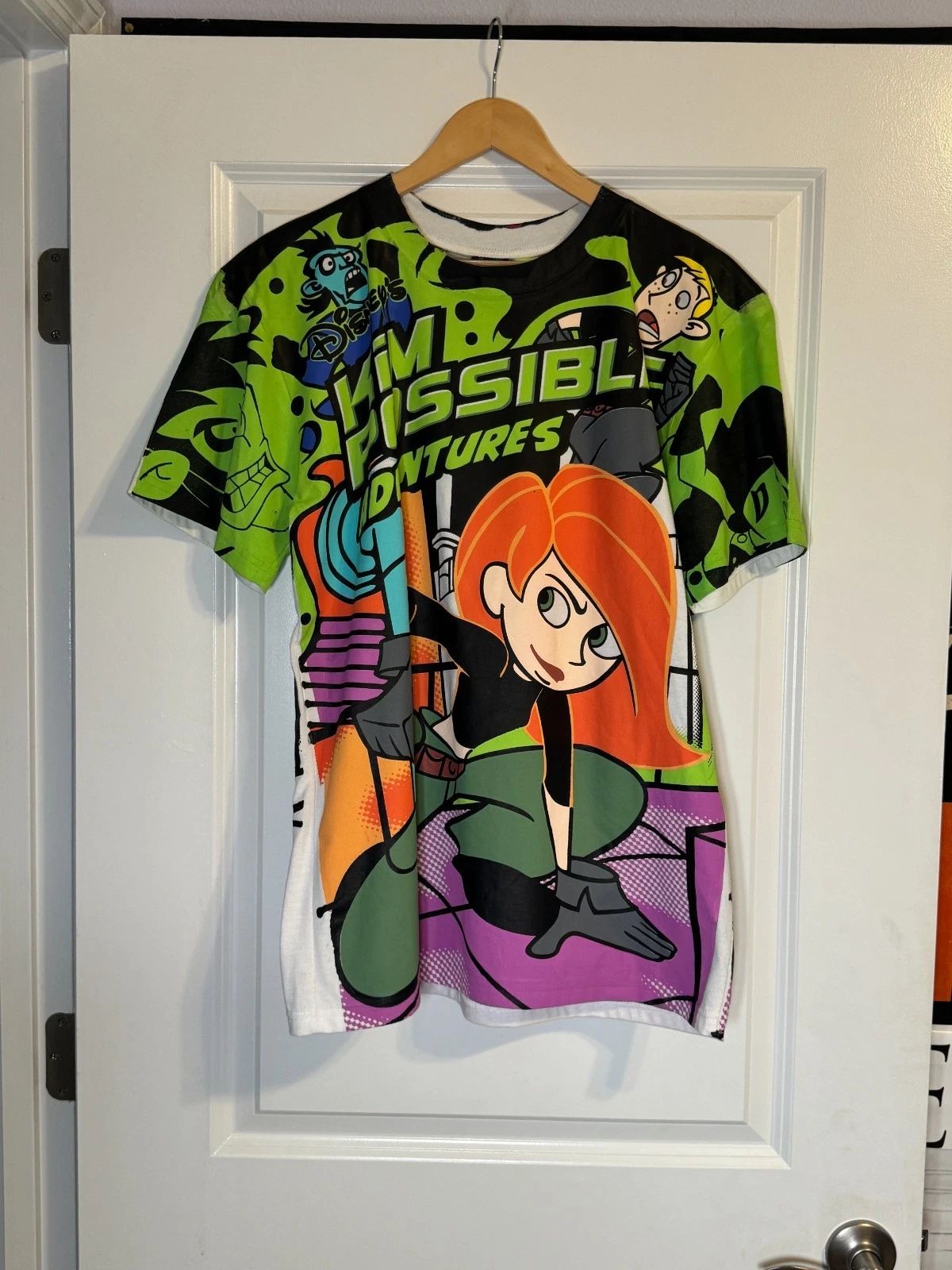 Street Couture Kim Possible AOP All Over Print Graphic T-Shirt Green Unisex T-shirt, Sweatshirt, Hoodie, Long Sleeve Tee - T-Shirt, Sweatshirt, Hoodie