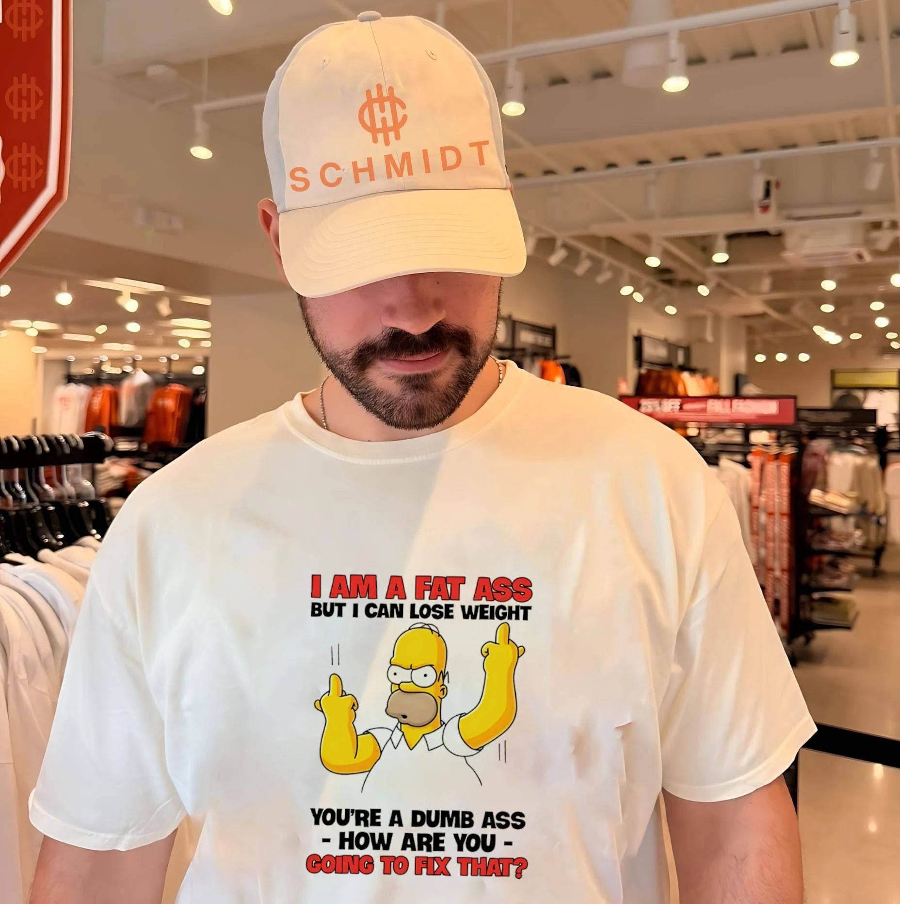 I am a fat ass but I can lose weight youre a dumb ass how are you Simpson middle finger shirt - T-Shirt, Sweatshirt, Hoodie