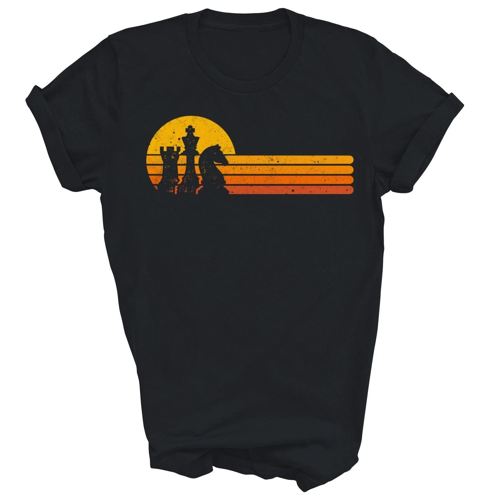 Vintage Chess Player Sunset Pieces Unisex Shirt Gift Unisex T-shirt, Sweatshirt, Hoodie, Long Sleeve Tee - T-Shirt, Sweatshirt, Hoodie