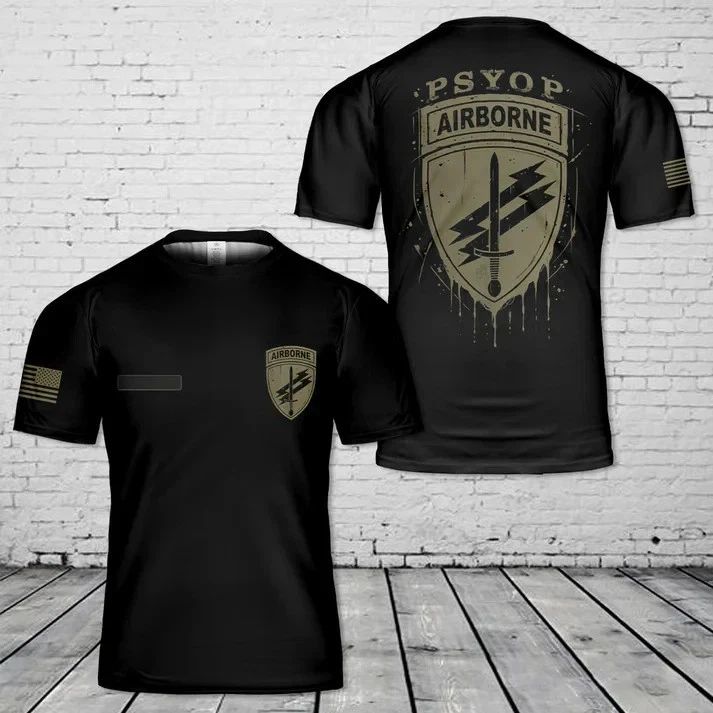 Custom Name US Army Civil Affairs PSYOP T-Shirt 3D Unisex T-shirt, Sweatshirt, Hoodie, Long Sleeve Tee - T-Shirt, Sweatshirt, Hoodie