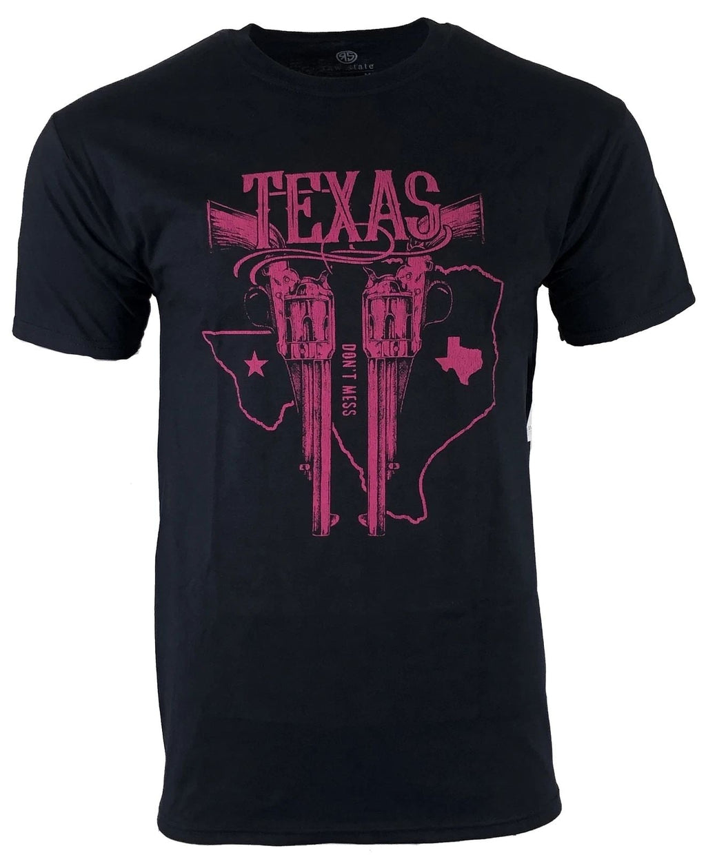 Raw State Men's T-Shirt TEXAS GUNS Biker Cowboy Unisex T-shirt, Sweatshirt, Hoodie, Long Sleeve Tee - T-Shirt, Sweatshirt, Hoodie