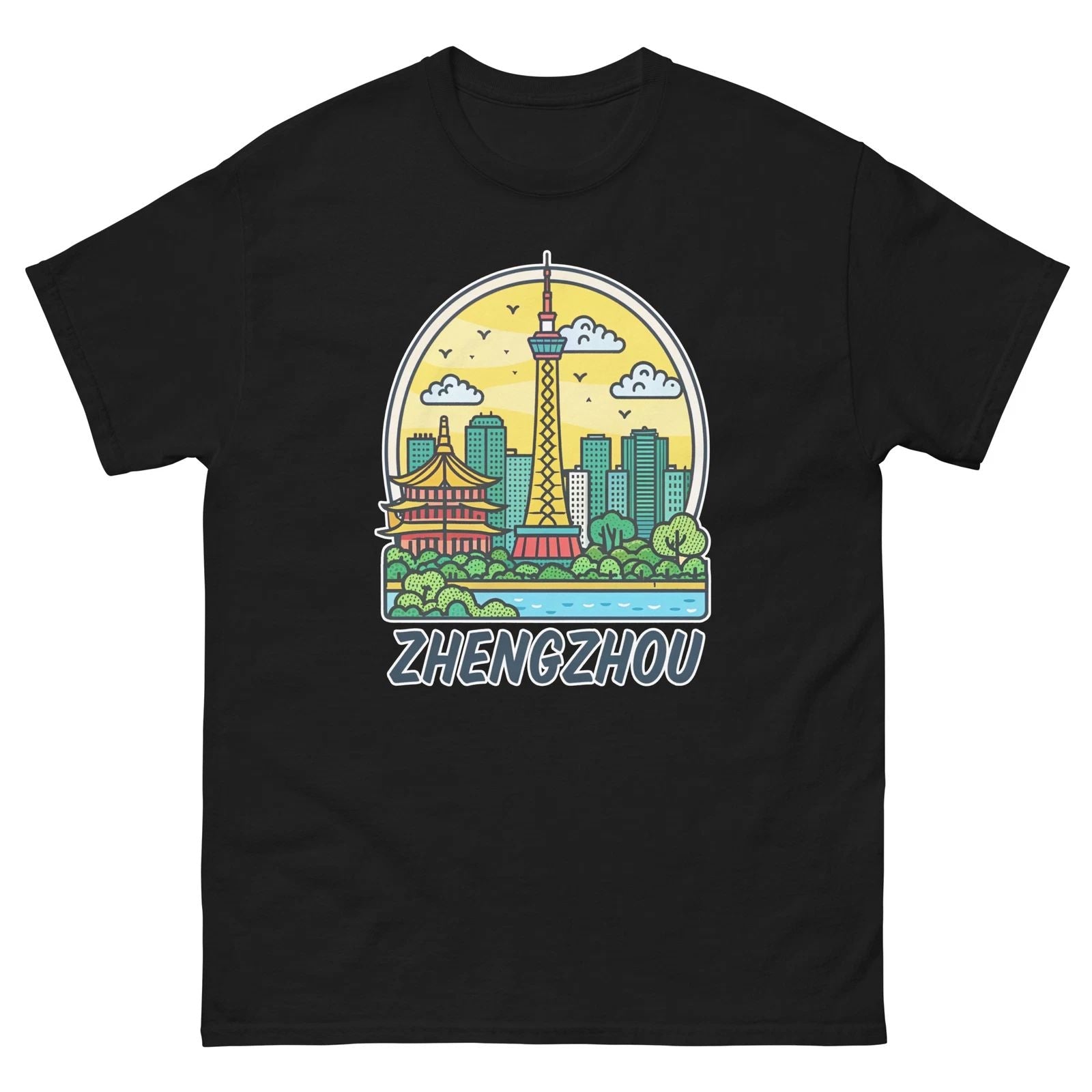 Zhengzhou World Travel Urban Area City T-Shirt Unisex T-shirt, Sweatshirt, Hoodie, Long Sleeve Tee - T-Shirt, Sweatshirt, Hoodie