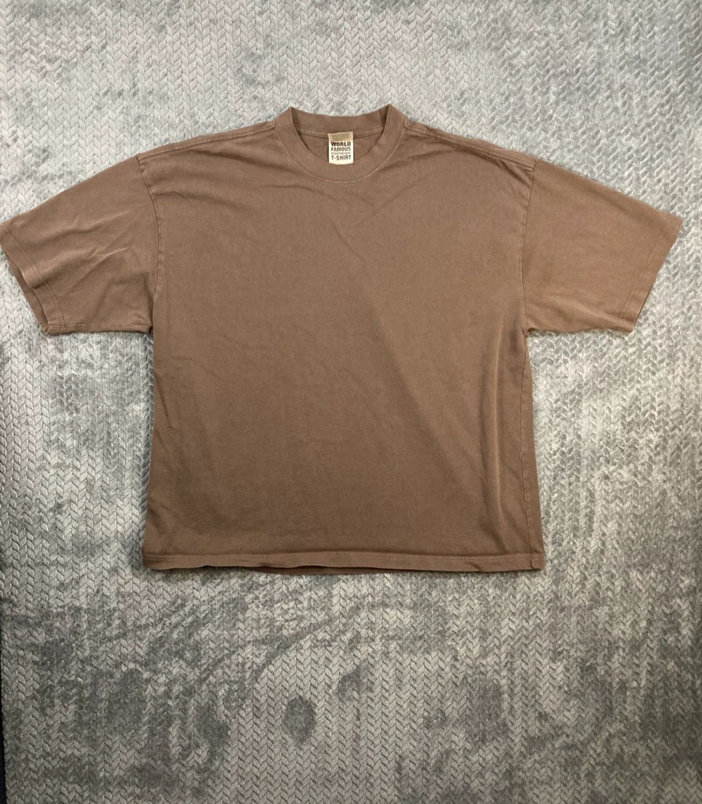 Shaka Wear Mens XL Brown Heavyweight Blank T-Shirt Plain Crewneck Short Sleeve Unisex T-shirt, Sweatshirt, Hoodie, Long Sleeve Tee - T-Shirt, Sweatshirt, Hoodie