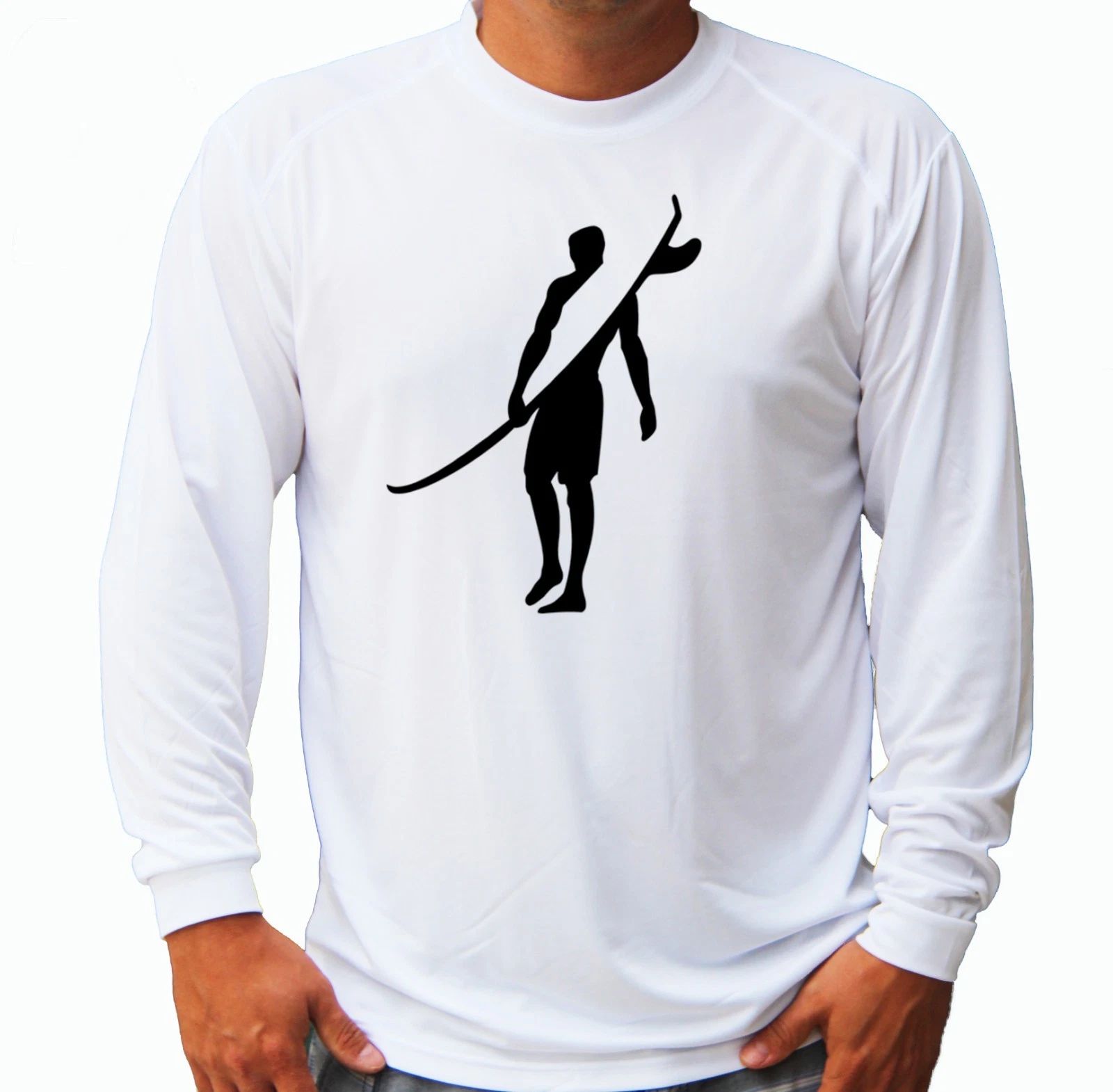 Surfer Board Surfing Board Long Sleeve UPF 30 T-Shirt Beach Sport UV Protection Unisex T-shirt, Sweatshirt, Hoodie, Long Sleeve Tee - T-Shirt, Sweatshirt, Hoodie