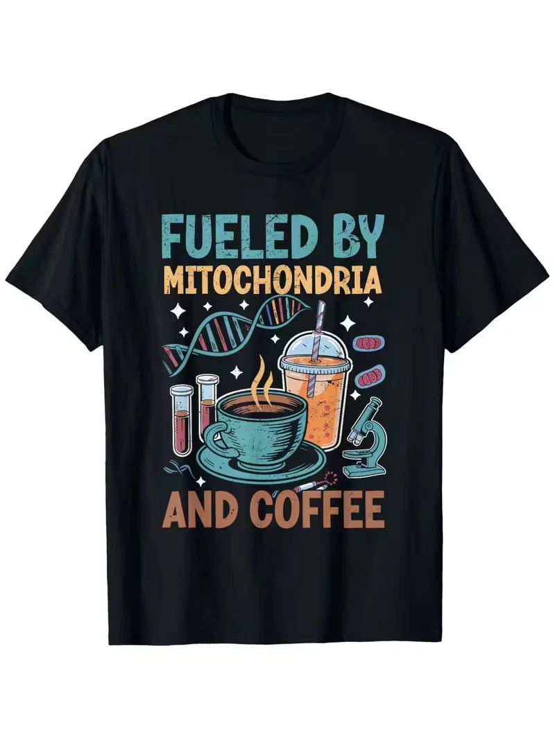 Funny Biology Teacher Science Fueled By Mitochondria Coffee T-Shirt, fashionable Unisex T-shirt, Sweatshirt, Hoodie, Long Sleeve Tee - T-Shirt, Sweatshirt, Hoodie