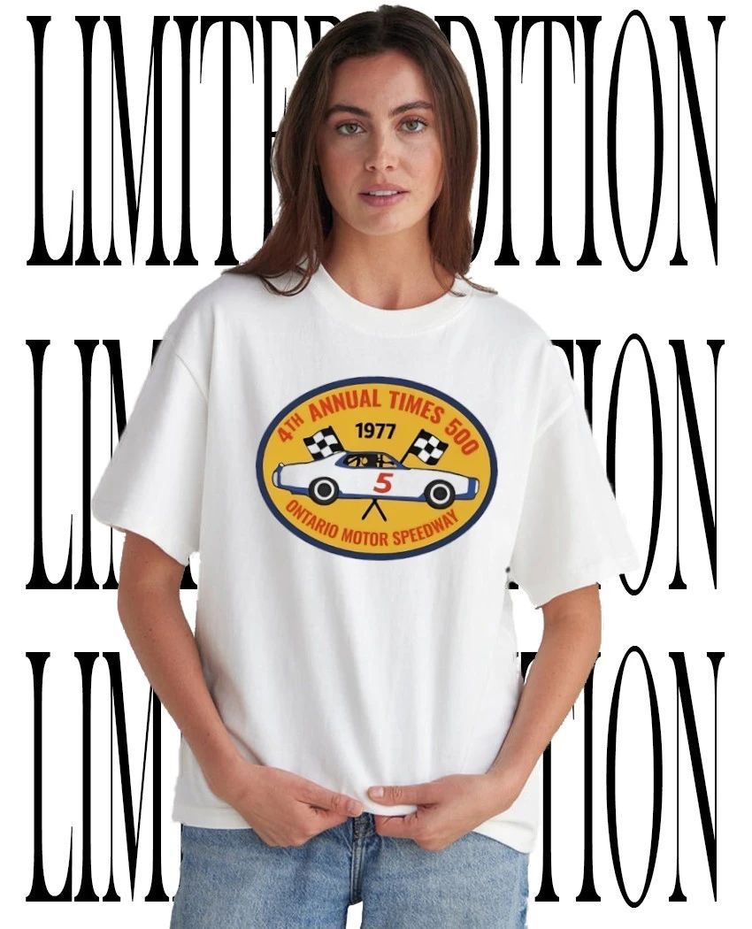 NASCAR Ontario Motor Speedway 4th Annual Times 500 1977 car logo shirt Unisex T-shirt, Sweatshirt, Hoodie, Long Sleeve Tee - T-Shirt, Sweatshirt, Hoodie
