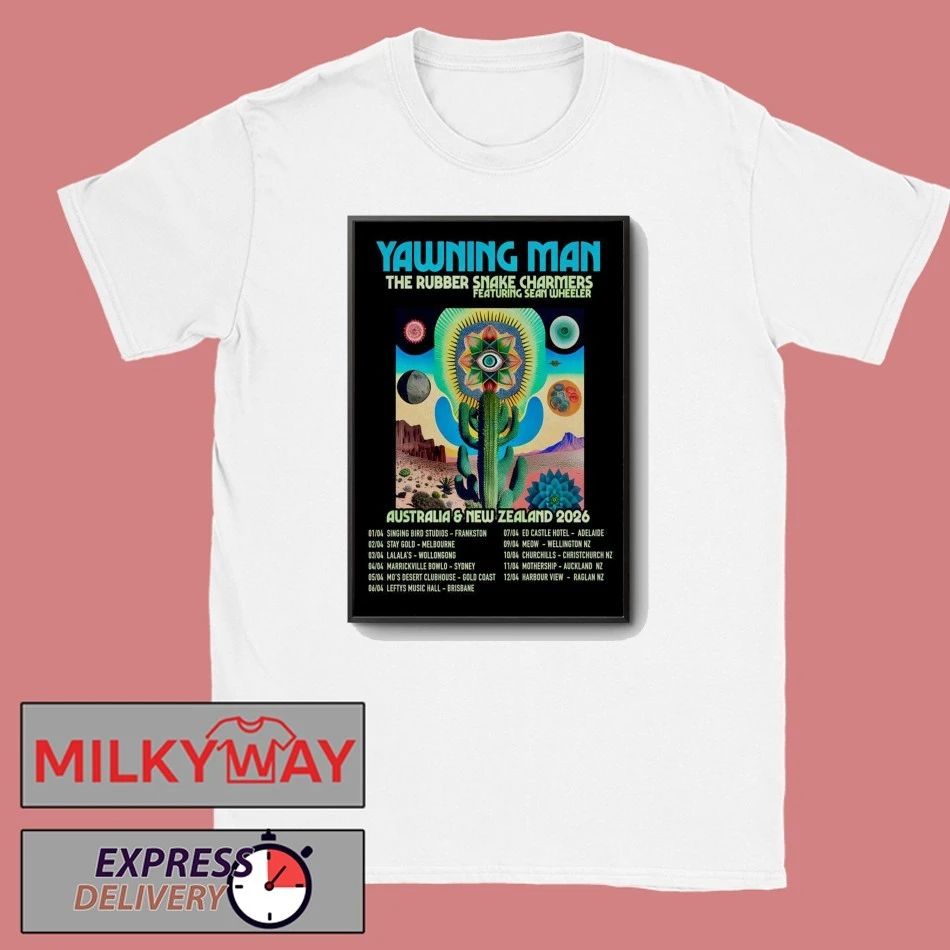 Yawning Man Australia And New Zealand 2026 Tour Poster shirt Unisex T-shirt, Sweatshirt, Hoodie, Long Sleeve Tee - T-Shirt, Sweatshirt, Hoodie