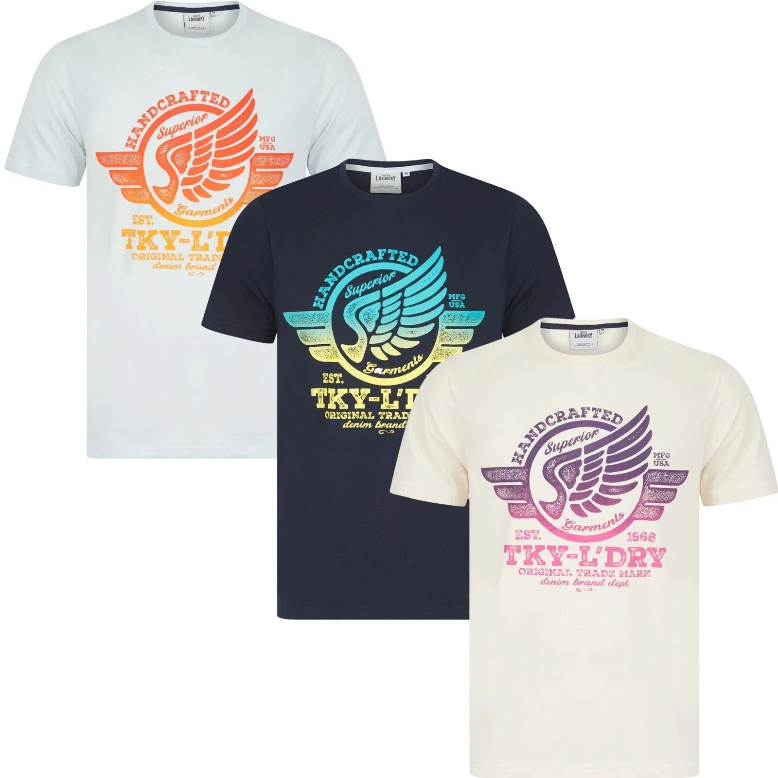 Men's Tokyo Laundry Short Sleeve T-Shirt Crew Neck 100% Cotton Casual Summer Top Unisex T-shirt, Sweatshirt, Hoodie, Long Sleeve Tee - T-Shirt, Sweatshirt, Hoodie