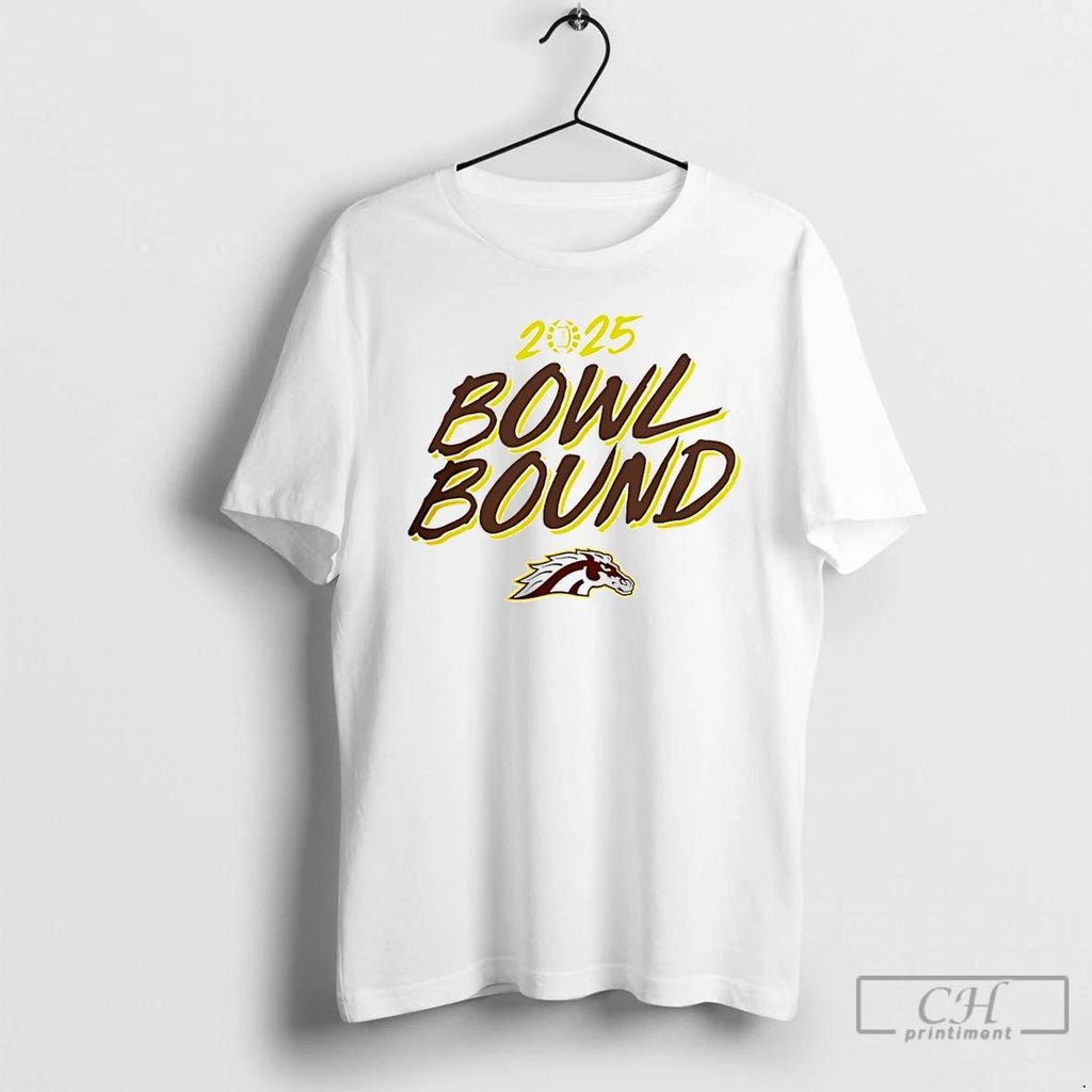 Classic 2025 Bowl Bound Western Michigan Broncos Football T Shirts Unisex T-shirt, Sweatshirt, Hoodie, Long Sleeve Tee - T-Shirt, Sweatshirt, Hoodie