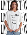 I love BBC beer boobs creed shirt Unisex T-shirt, Sweatshirt, Hoodie, Long Sleeve Tee - T-Shirt, Sweatshirt, Hoodie