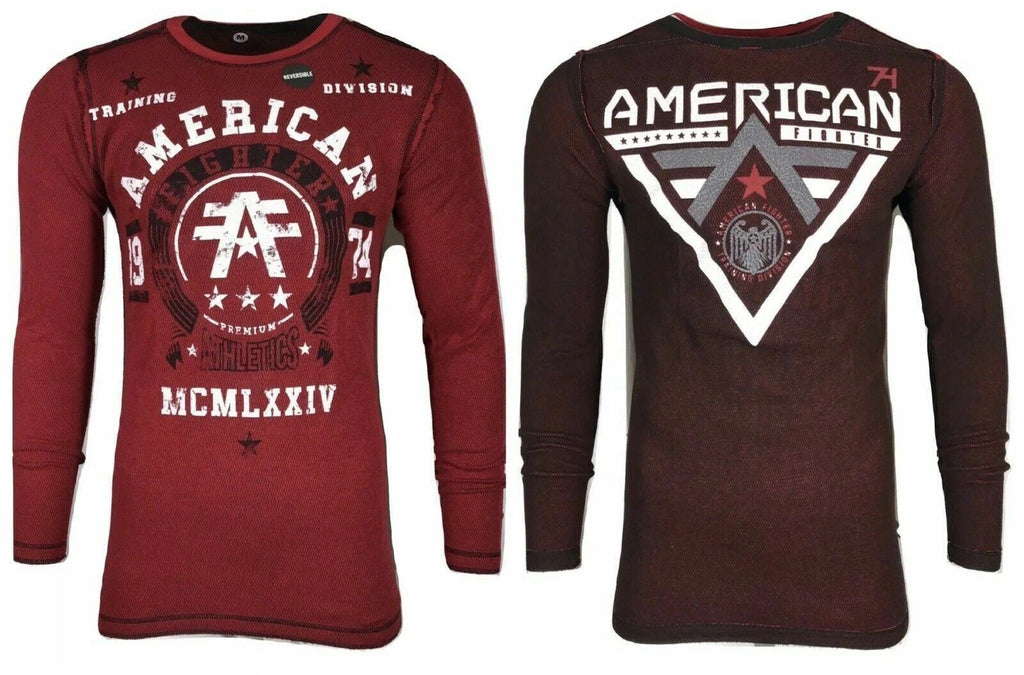 AMERICAN FIGHTER Men's REVERSIBLE THERMAL DALTON Athletic Biker MMA Unisex T-shirt, Sweatshirt, Hoodie, Long Sleeve Tee - T-Shirt, Sweatshirt, Hoodie