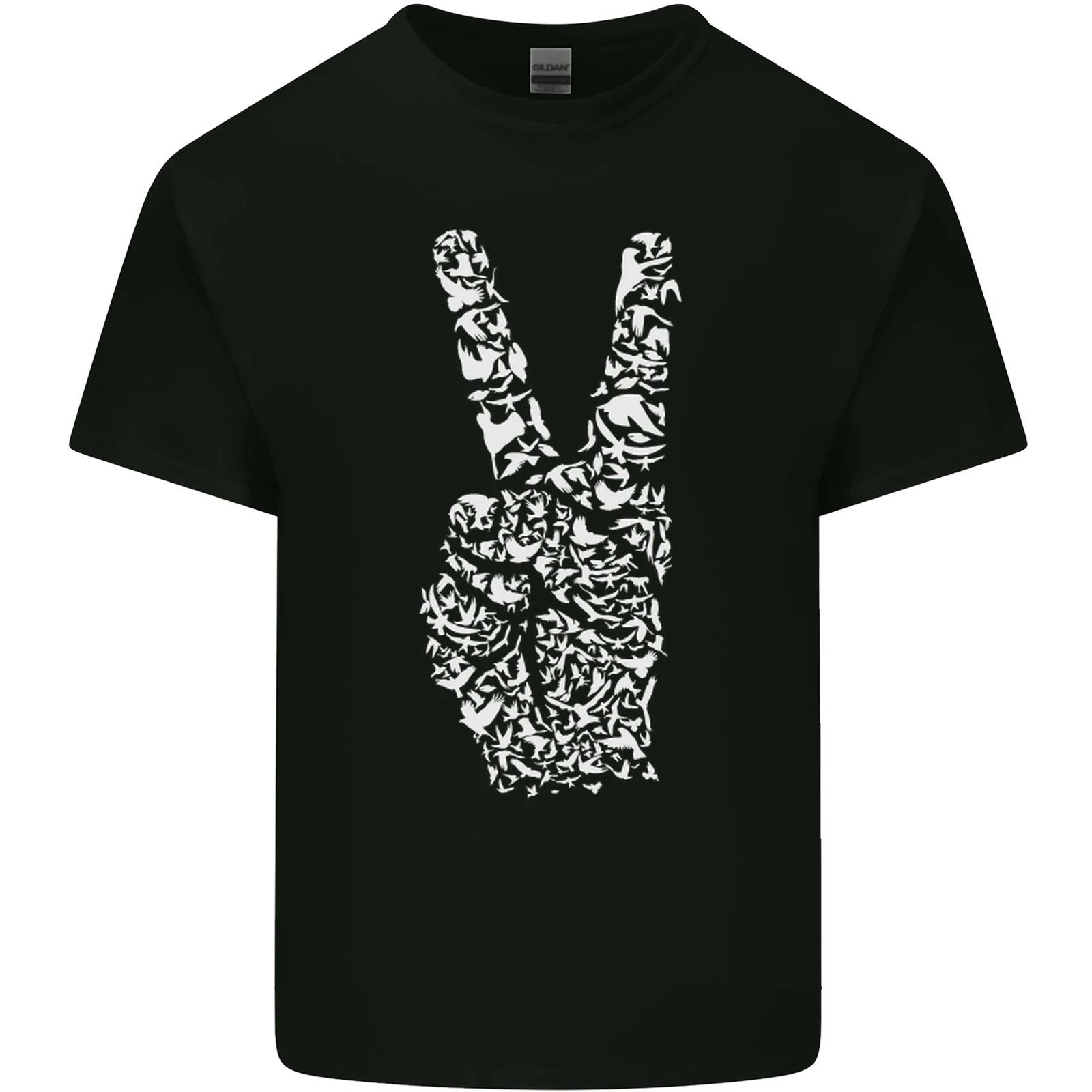 Peace Word Art Hippy Environment Mens Cotton T-Shirt Tee Top Unisex T-shirt, Sweatshirt, Hoodie, Long Sleeve Tee - T-Shirt, Sweatshirt, Hoodie