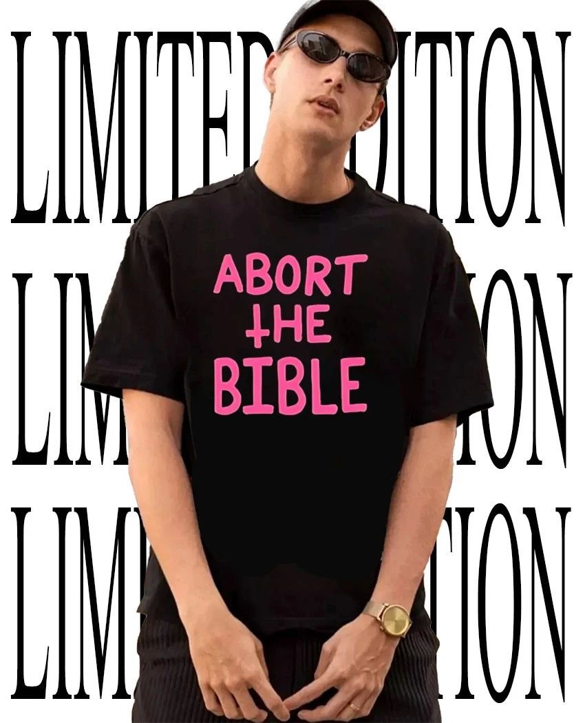 Abort the Bible inverted cross tee Unisex T-shirt, Sweatshirt, Hoodie, Long Sleeve Tee - T-Shirt, Sweatshirt, Hoodie