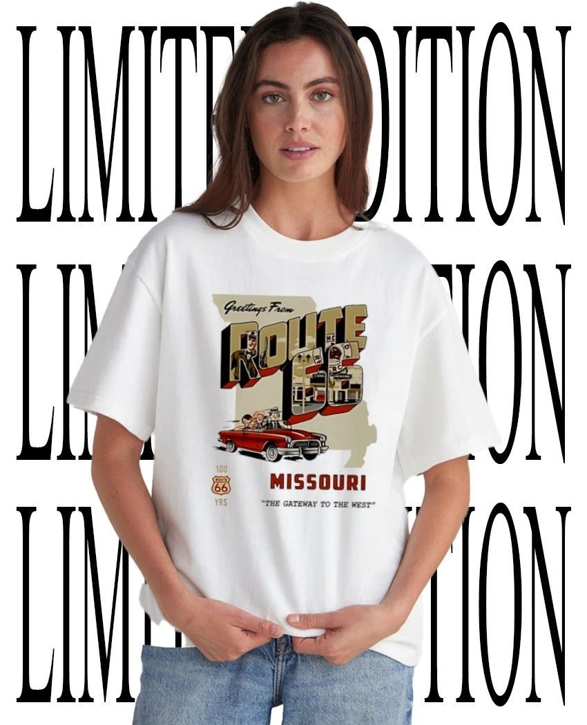 Greetings from Route 66 Missouri the Gateway to the West shirt Unisex T-shirt, Sweatshirt, Hoodie, Long Sleeve Tee - T-Shirt, Sweatshirt, Hoodie