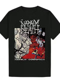 Men'S Summer Casual Crew Neck Polyester T-Shirt - "Napalm Death" Graphic Tee wit Unisex T-shirt, Sweatshirt, Hoodie, Long Sleeve Tee - T-Shirt, Sweatshirt, Hoodie