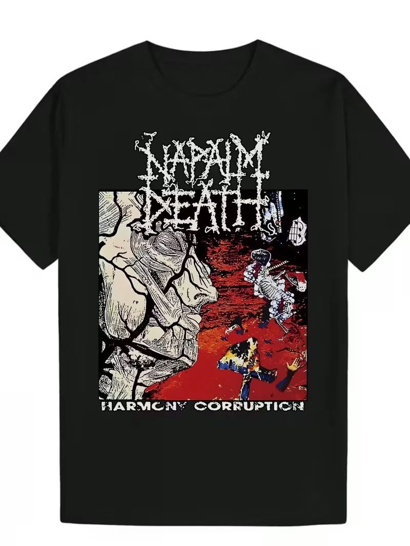 Men'S Summer Casual Crew Neck Polyester T-Shirt - "Napalm Death" Graphic Tee wit Unisex T-shirt, Sweatshirt, Hoodie, Long Sleeve Tee - T-Shirt, Sweatshirt, Hoodie