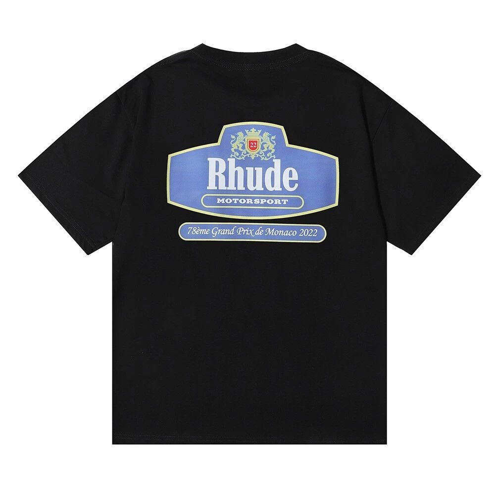 RHUDE NEW Men Women High Quality Loose Leisure Cotton Short Sleeve T-Shirt M-2XL Unisex T-shirt, Sweatshirt, Hoodie, Long Sleeve Tee - T-Shirt, Sweatshirt, Hoodie