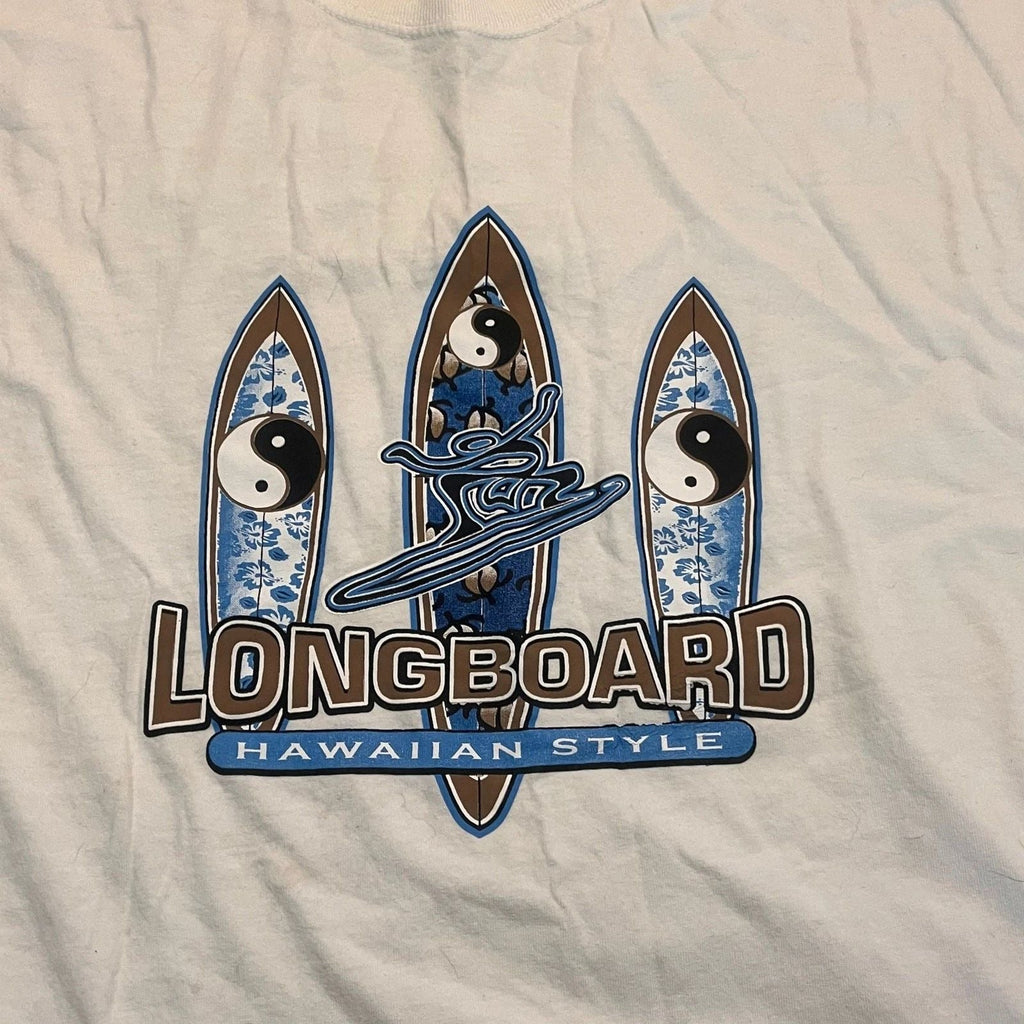 Long Board Hawaii Style Men 2Xl Surfing Shirt White Shirt Sleeve Y2K Unisex T-shirt, Sweatshirt, Hoodie, Long Sleeve Tee - T-Shirt, Sweatshirt, Hoodie