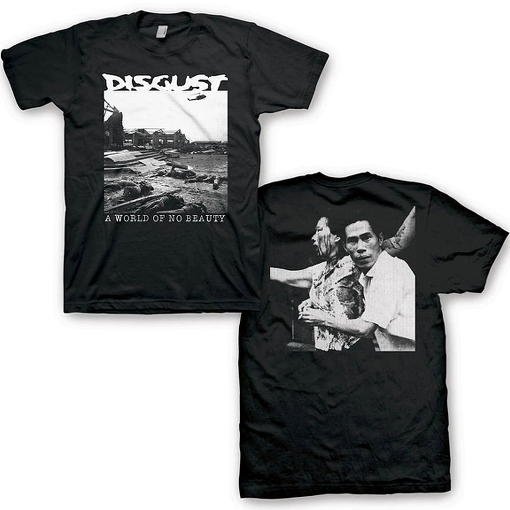 Disgust "A World Of No Beauty" Double Sided T-Shirt - S - 3X Unisex T-shirt, Sweatshirt, Hoodie, Long Sleeve Tee - T-Shirt, Sweatshirt, Hoodie