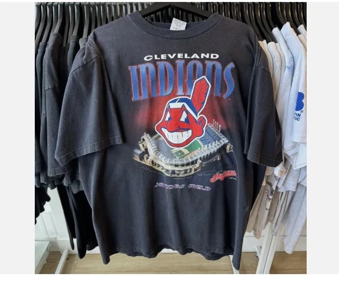 Retro Cleveland Indians baseball short sleeve black color shirt KV30732 Unisex T-shirt, Sweatshirt, Hoodie, Long Sleeve Tee - T-Shirt, Sweatshirt, Hoodie