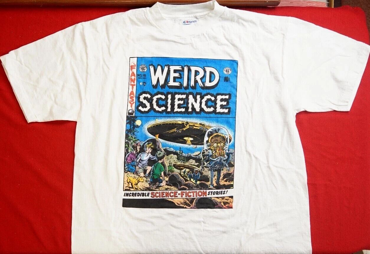 Vintage 90's Graphitti Designs, Weird Science shirt, Wally Wood EC, White, NOS Unisex T-shirt, Sweatshirt, Hoodie, Long Sleeve Tee - T-Shirt, Sweatshirt, Hoodie