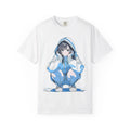 Anime-Style Unisex T-Shirt with Stylish Squatting Character, Casual Tee, [...] Unisex T-shirt, Sweatshirt, Hoodie, Long Sleeve Tee - T-Shirt, Sweatshirt, Hoodie