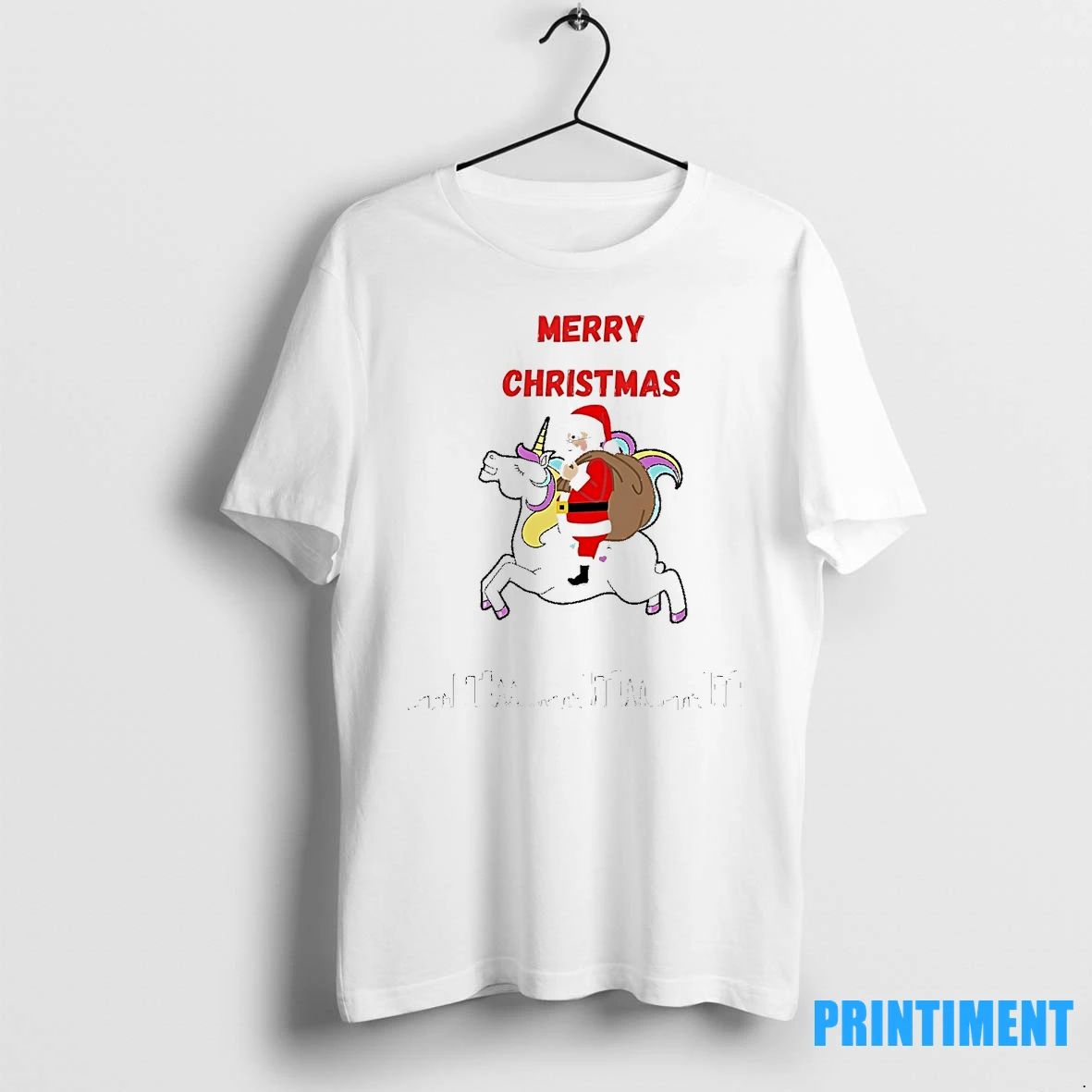 Santa Riding Unicorn Merry Christmas Skyline Tshirts Sweater Unisex T-shirt, Sweatshirt, Hoodie, Long Sleeve Tee - T-Shirt, Sweatshirt, Hoodie