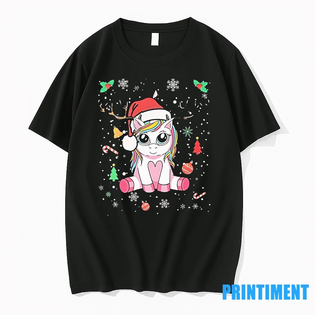 Reindeer Horn Unicorn Santa Hat Christmas Tshirts Sweater Unisex T-shirt, Sweatshirt, Hoodie, Long Sleeve Tee - T-Shirt, Sweatshirt, Hoodie