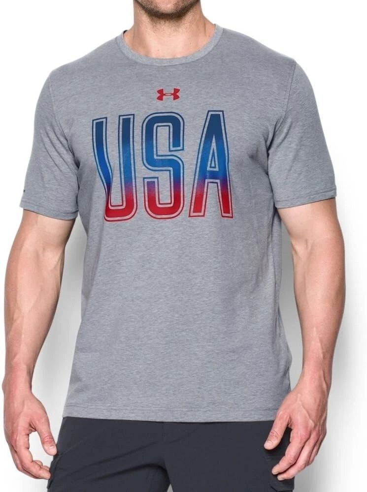 Under Armour HeatGear USA Graphic T Shirt Mens XL Loose Fit Patriotic Athleisure Unisex T-shirt, Sweatshirt, Hoodie, Long Sleeve Tee - T-Shirt, Sweatshirt, Hoodie