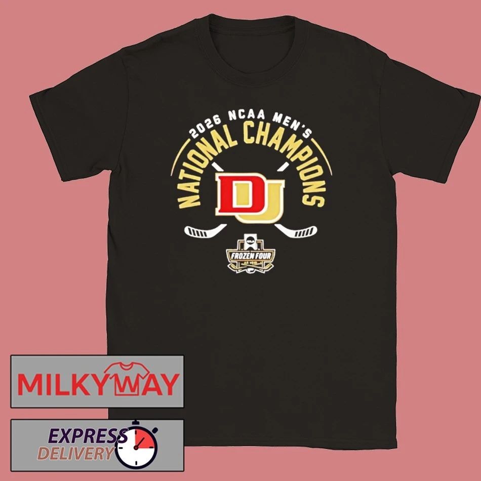 Denver Pioneers Mens Ice Hockey National Champions 26 Retro Shirts Unisex T-shirt, Sweatshirt, Hoodie, Long Sleeve Tee - T-Shirt, Sweatshirt, Hoodie