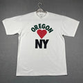Oregon Loves New York Shirt Mens Large White Graphic Travel Gift Made USA Heavy Unisex T-shirt, Sweatshirt, Hoodie, Long Sleeve Tee - T-Shirt, Sweatshirt, Hoodie