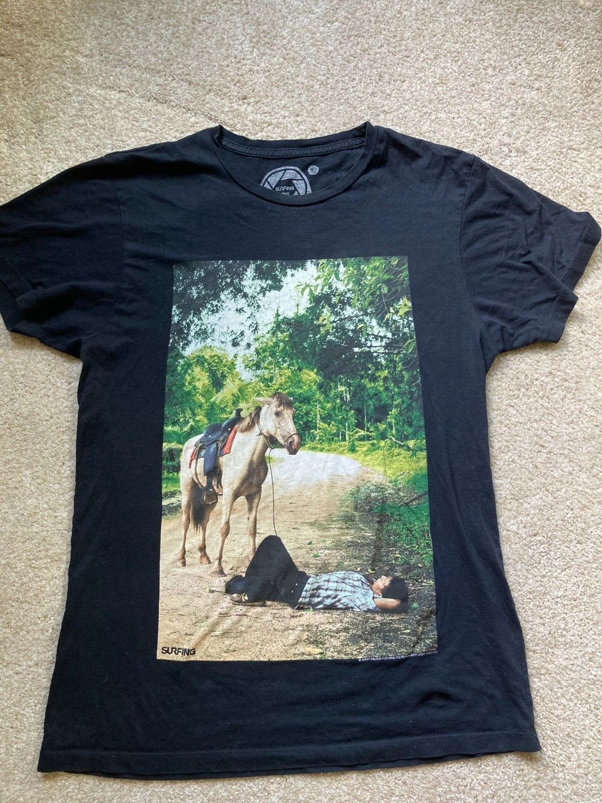 Surfing AG mens t-shirt medium horse graphic Unisex T-shirt, Sweatshirt, Hoodie, Long Sleeve Tee - T-Shirt, Sweatshirt, Hoodie