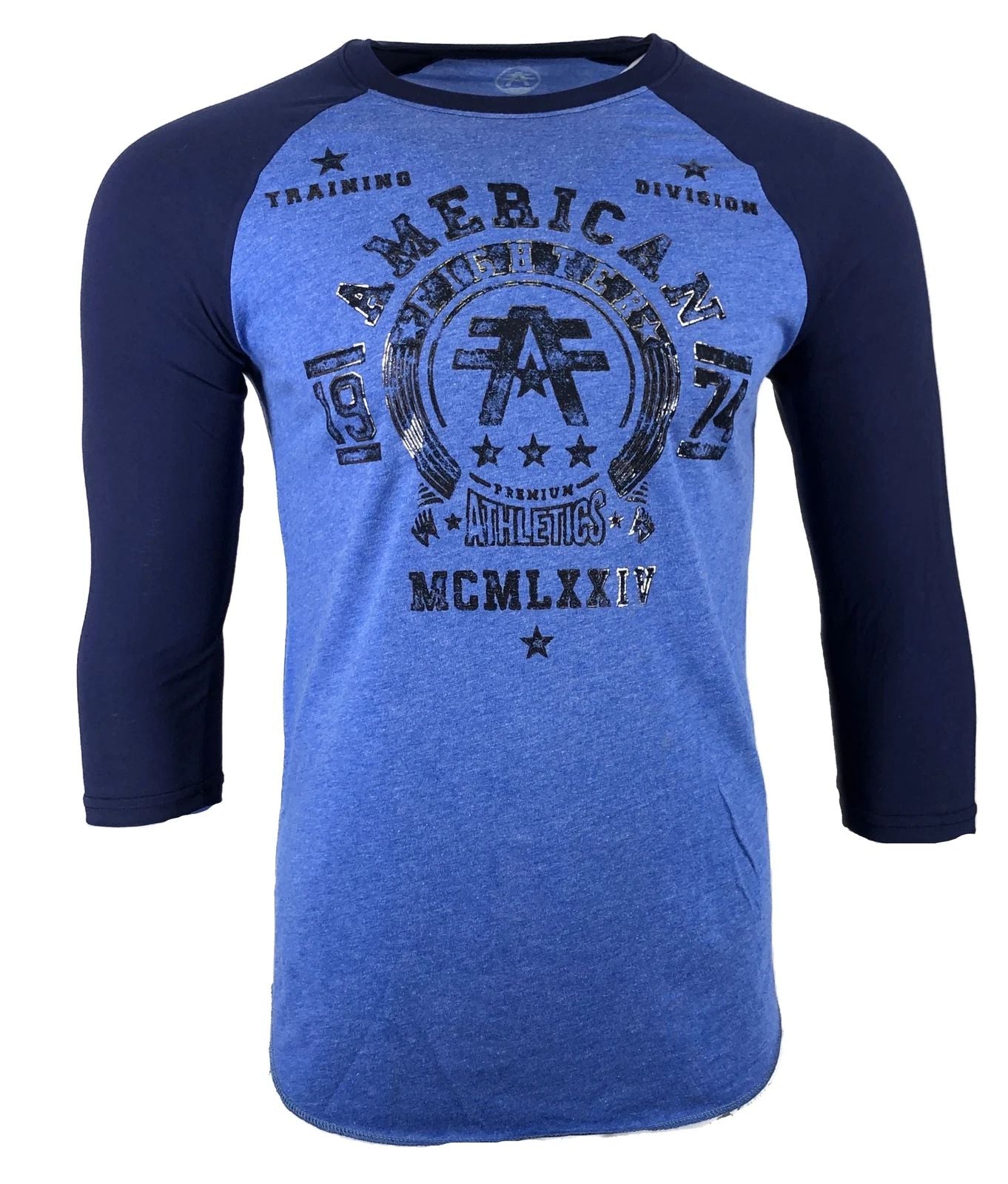 AMERICAN FIGHTER Men's T-Shirt DALTON RAGLAN Athletic Biker Blue MMA Unisex T-shirt, Sweatshirt, Hoodie, Long Sleeve Tee - T-Shirt, Sweatshirt, Hoodie